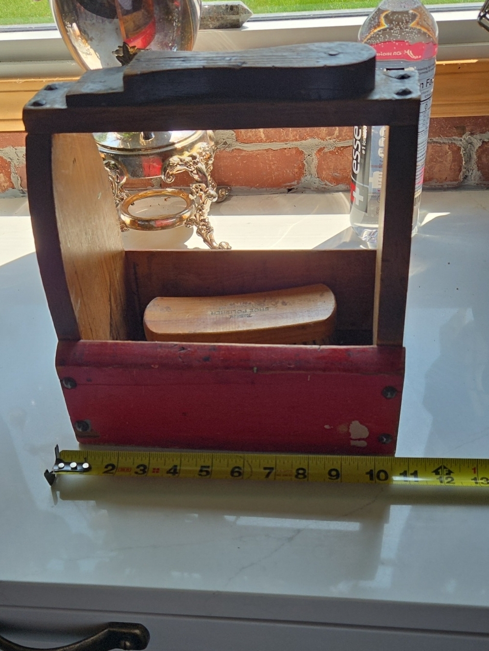 Antique Wooden Shoe Shine Kit